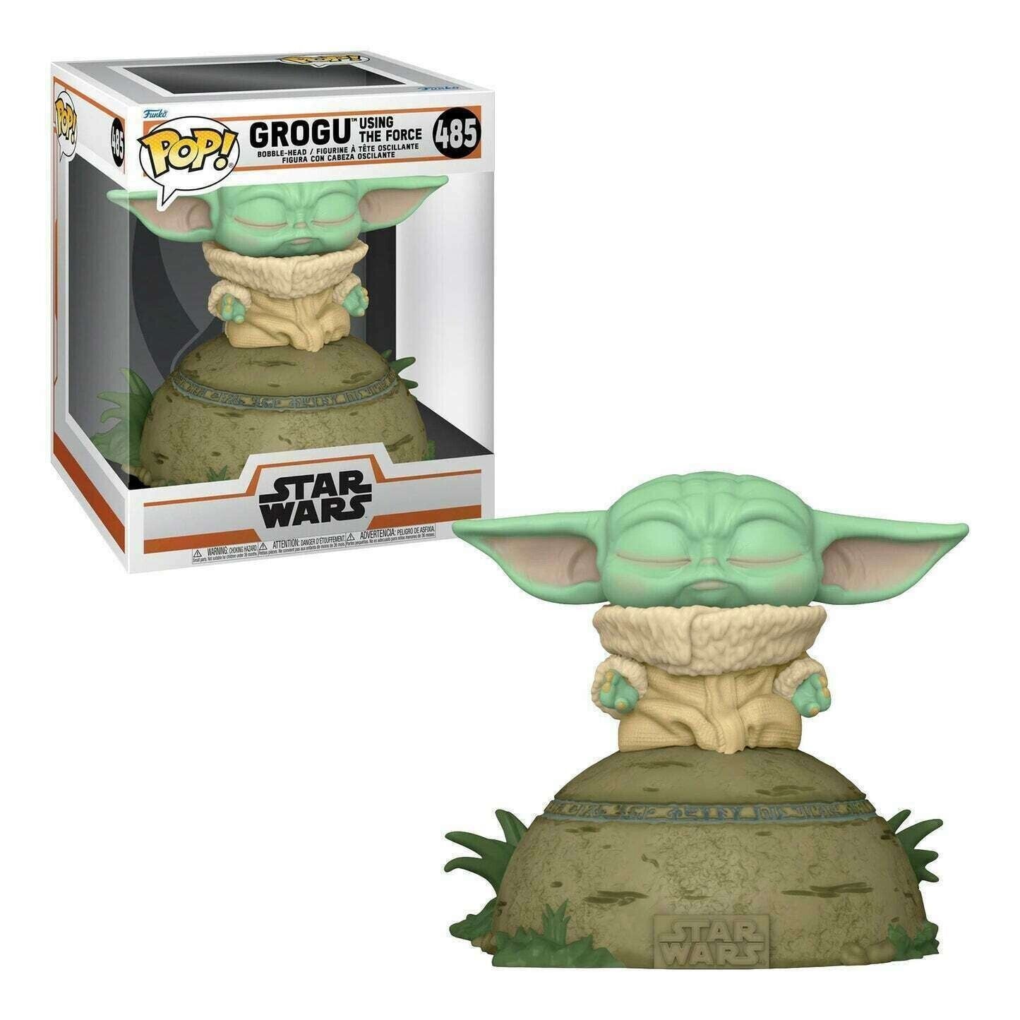 POP! DELUXE MANDALORIAN GROGU USING THE FORCE (485)